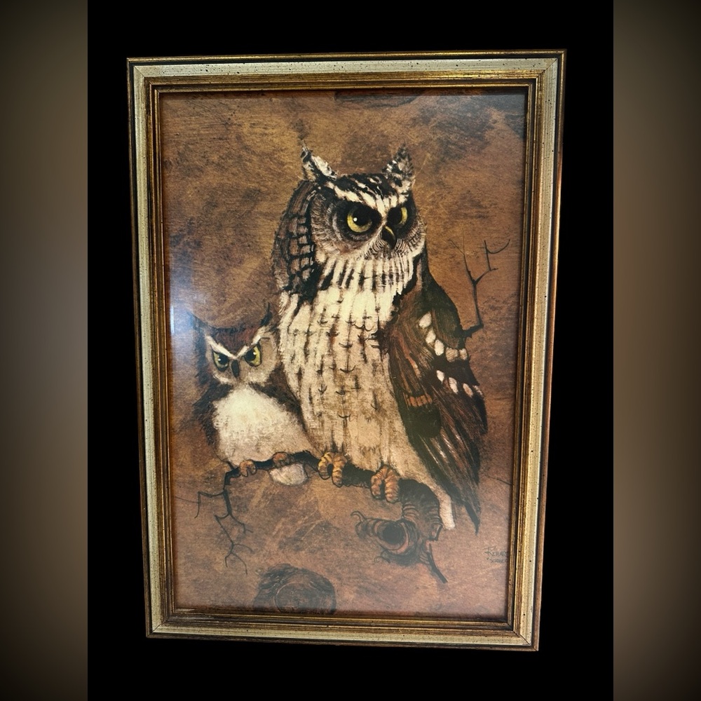 Vintage Owl Art Print
